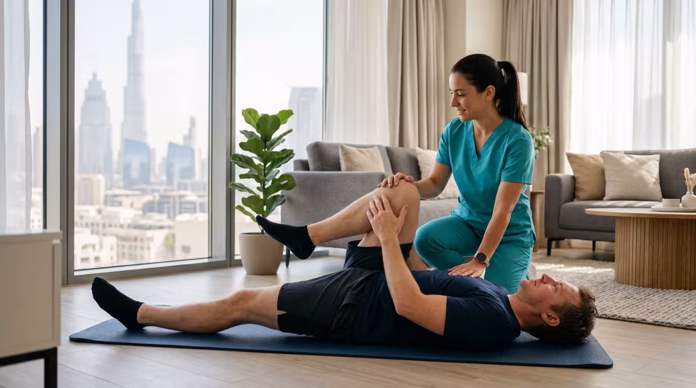Physiotherapy for Back Pain at Home: Treatment Plan, Exercises and When to See a Doctor 14 Physiotherapy for back pain with a physiotherapist assisting a patient with back stretches on a yoga mat.